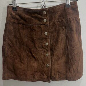 GAP 100% Suede Skirt | Brown | Size 4